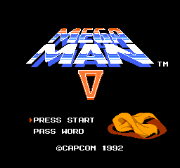 Mega Man 5 (USA) Title Screen